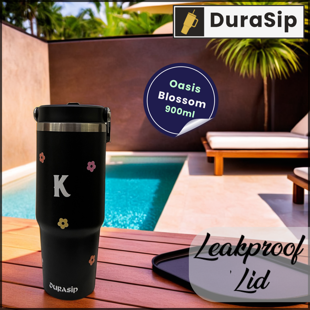 DuraSip Oasis Blossom – Personalized Floral Stainless Steel Tumbler