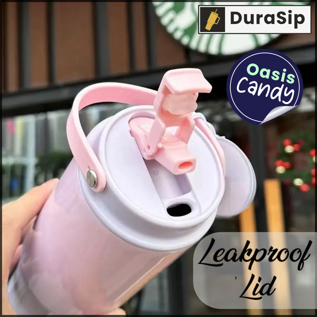 DuraSip Oasis Candy 1 litre – Chic Amber Tumbler with Custom Initials