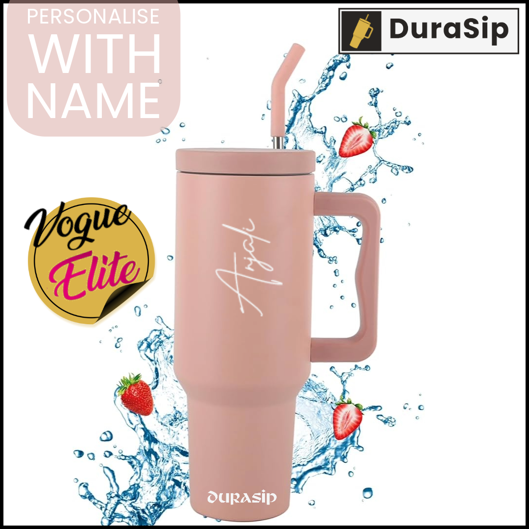 1200 DuraSip Vogue Elite – Stainless Steel Vacuum Tumbler with Straw & Custom Name