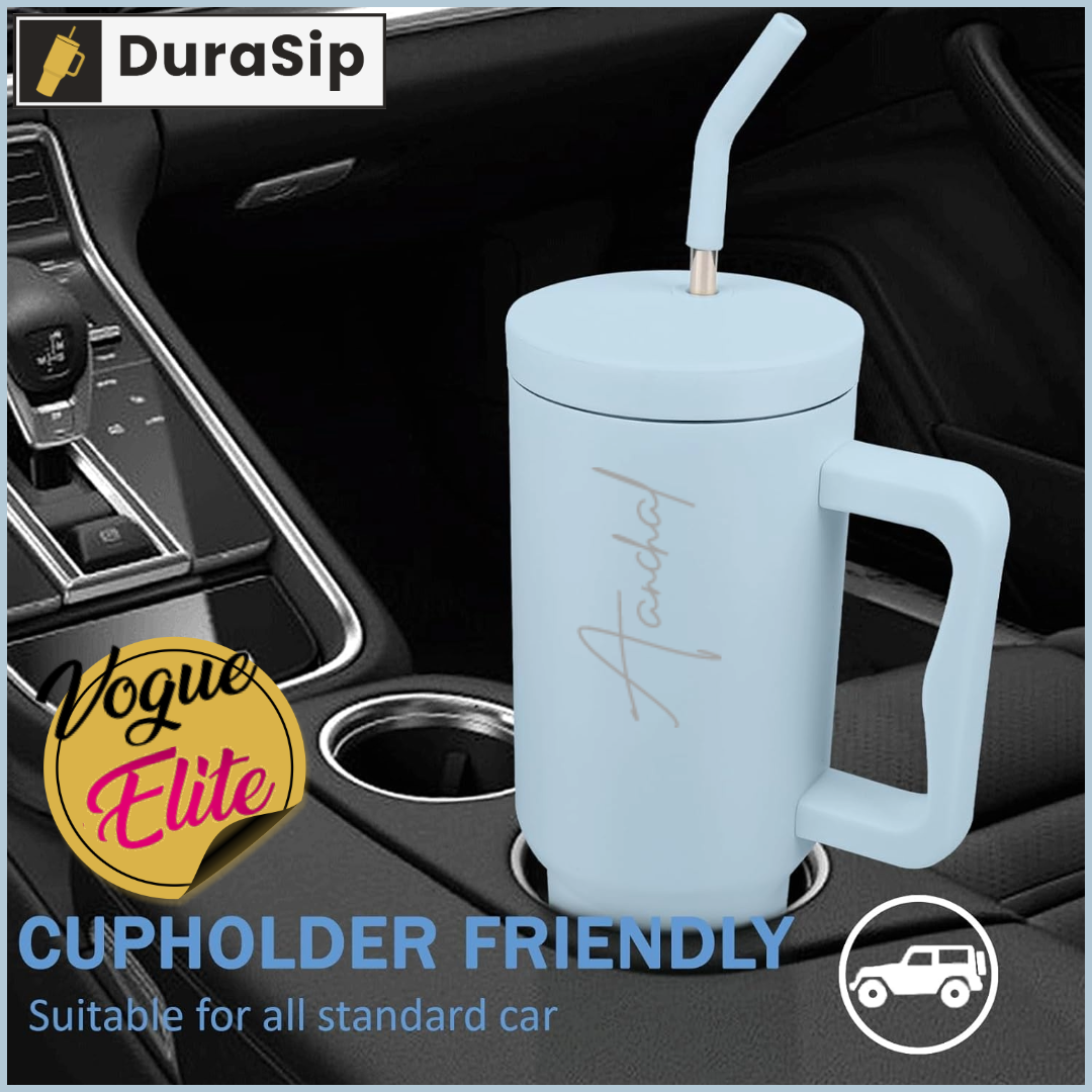 1200 DuraSip Vogue Elite – Stainless Steel Vacuum Tumbler with Straw & Custom Name