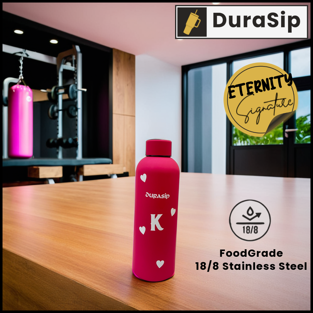 DuraSip Eternity Signature – Personalized Stainless Steel Bottle with Custom Initials & Color Choice