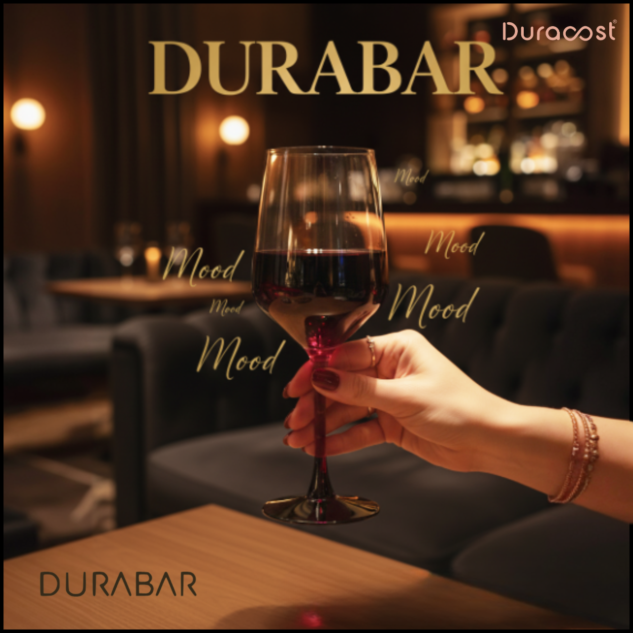 DuraBar® Midnight Ruby – Premium Crystal Red Stem Wine Glass | Elegant Barware for Red & White Wine