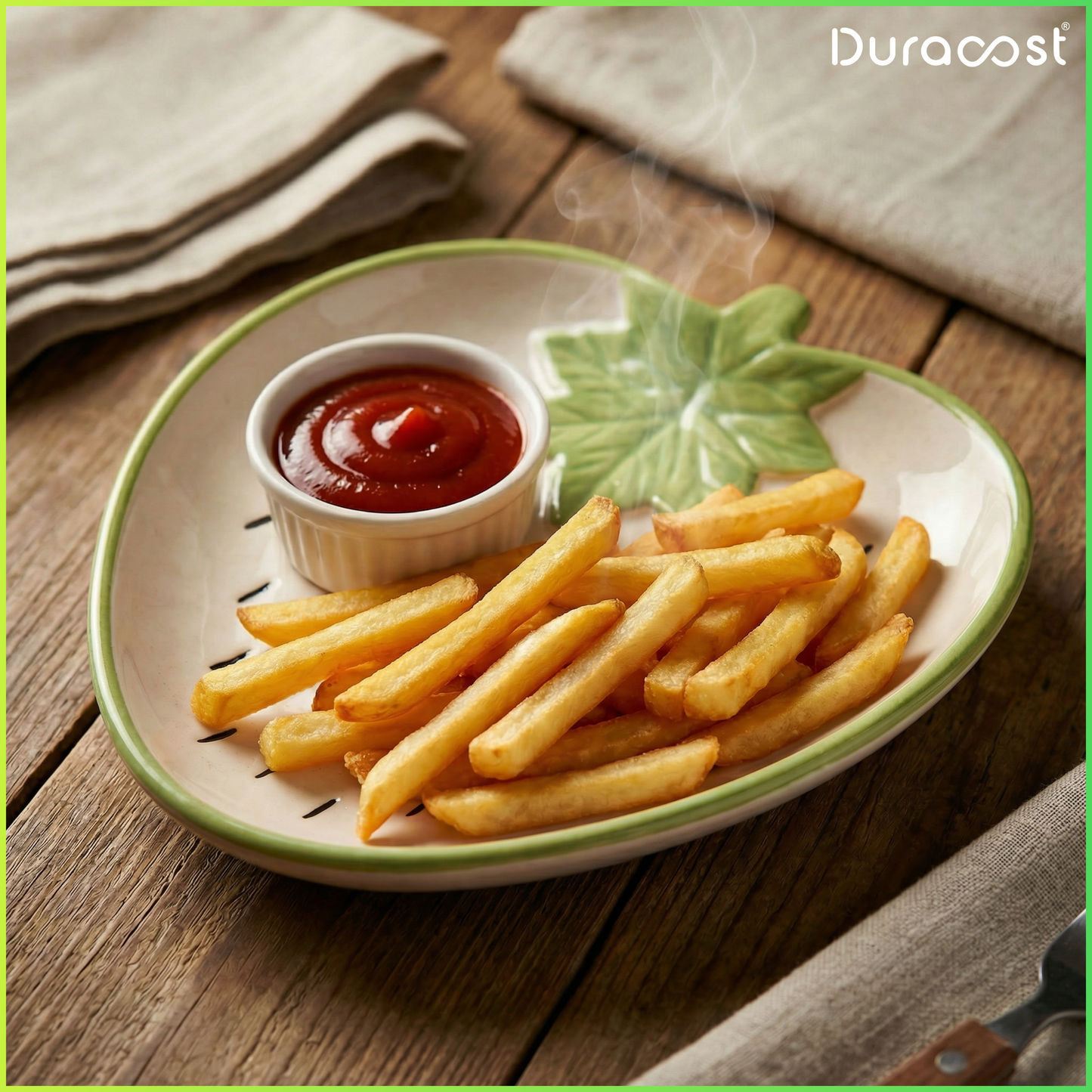 DuraCast® Berry Snack Plate | Premium Ceramic Strawberry-Shaped Serving Plate