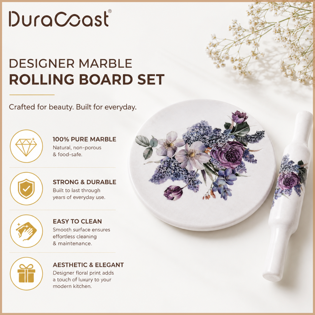 DuraCast® Marbella Marble Rolling Board Set
