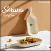 DuraCast® Serava Premium Ceramic Snack Serving Plate | Elegant Cook & Serve Tableware | Set of 2
