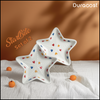DuraCast® StarBite Ceramic Snack Plate ( Set of 2 ) - Handcrafted Star-Shaped Serving Dish with Colorful Heart Design | Multi-Purpose Snack & Dessert Plates