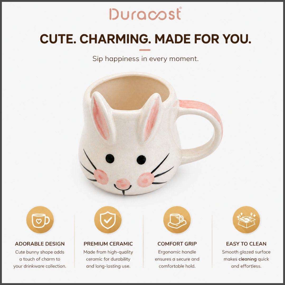DuraSip™ Bunny Mugs – Ceramic Mug Set of 2