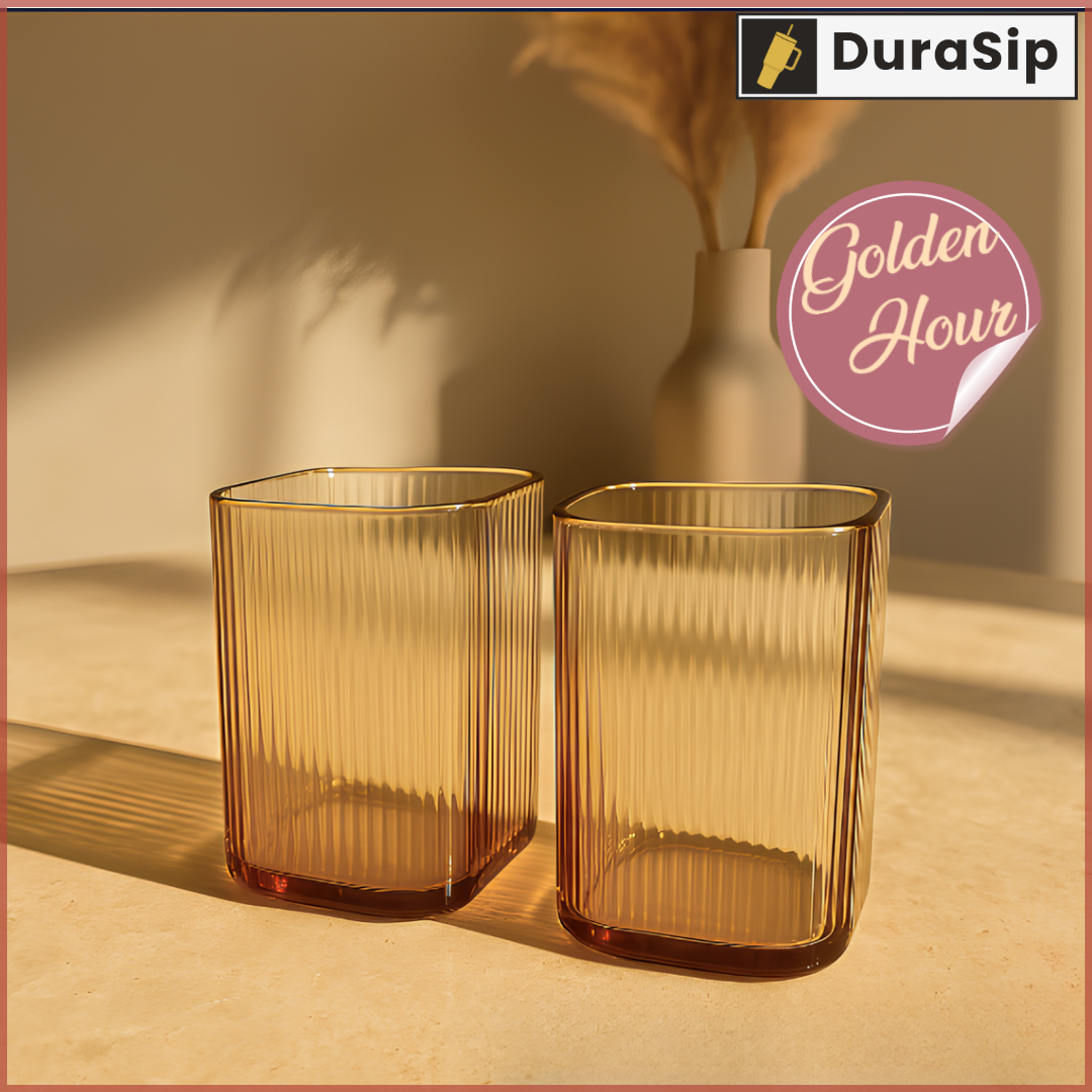 DuraSip Sip Station Luxe – Host in Style with 2.6L Glass Dispenser with Stand & Matching Glasses