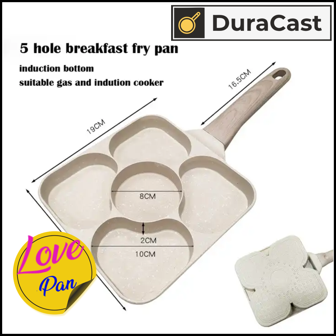DuraCast Love Pan – Granite-Coated 5-Cavity Heart Pan