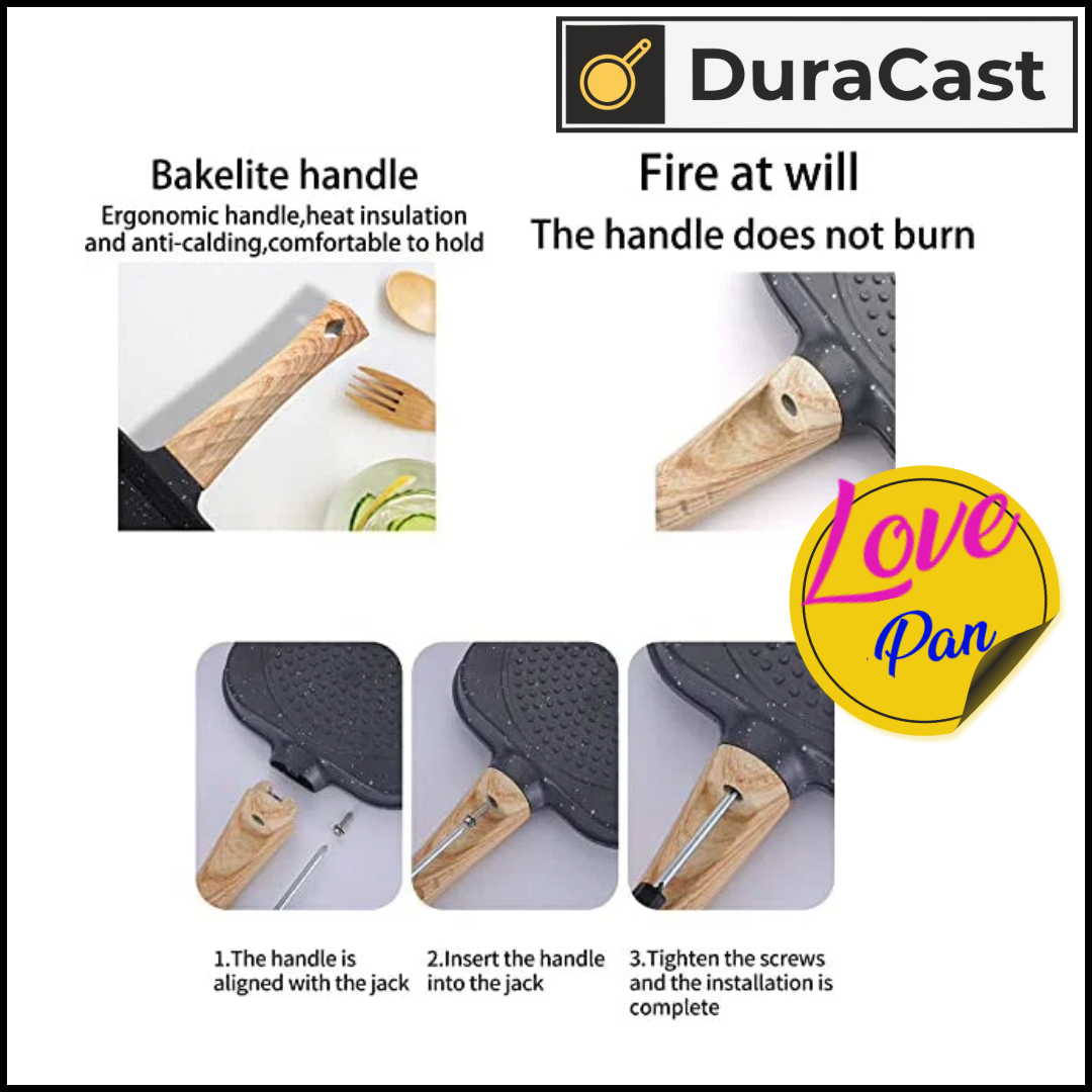 DuraCast Love Pan – Granite-Coated 5-Cavity Heart Pan