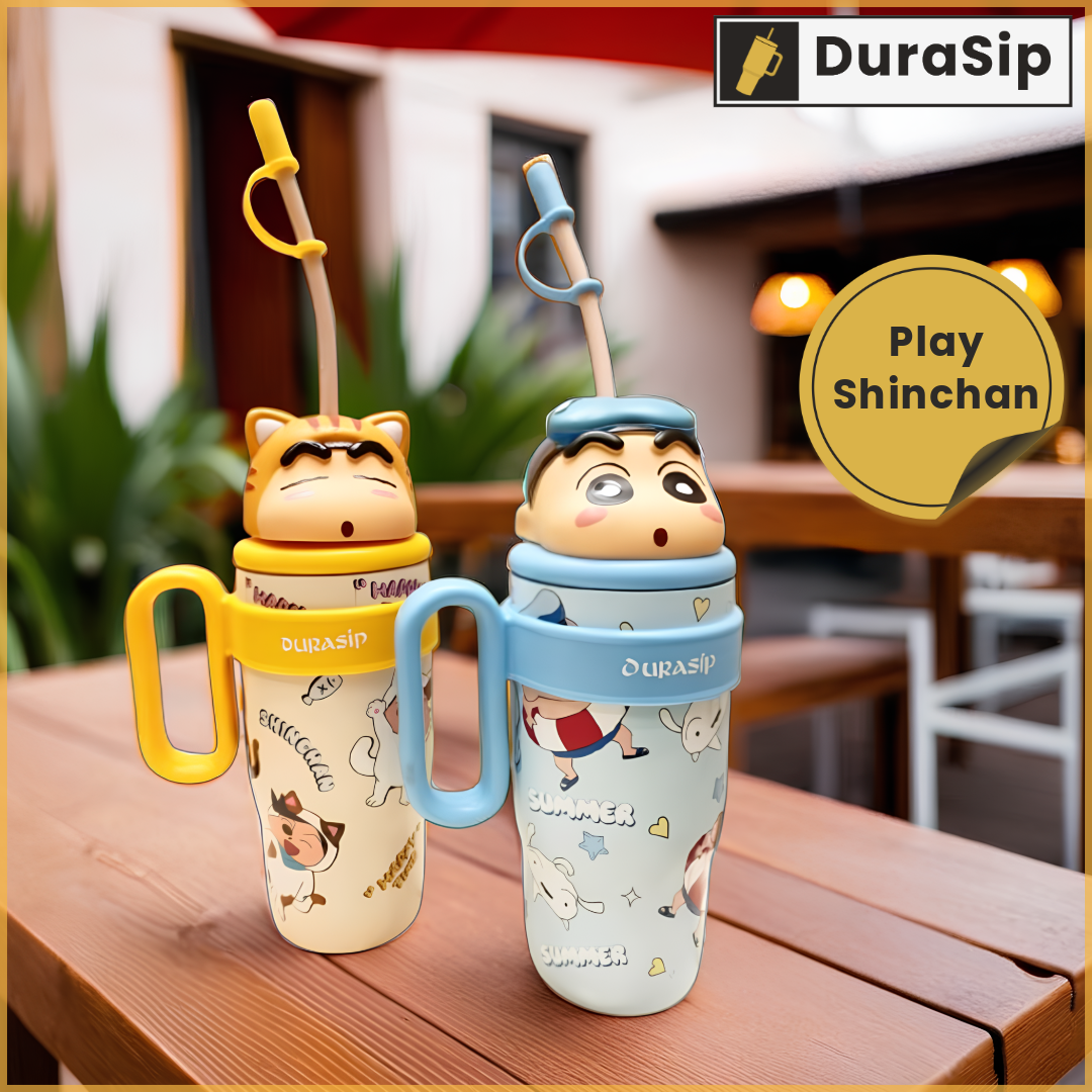 DuraSip Play Shinchan – 900ml Premium Insulated Bottle with 3D Character Top