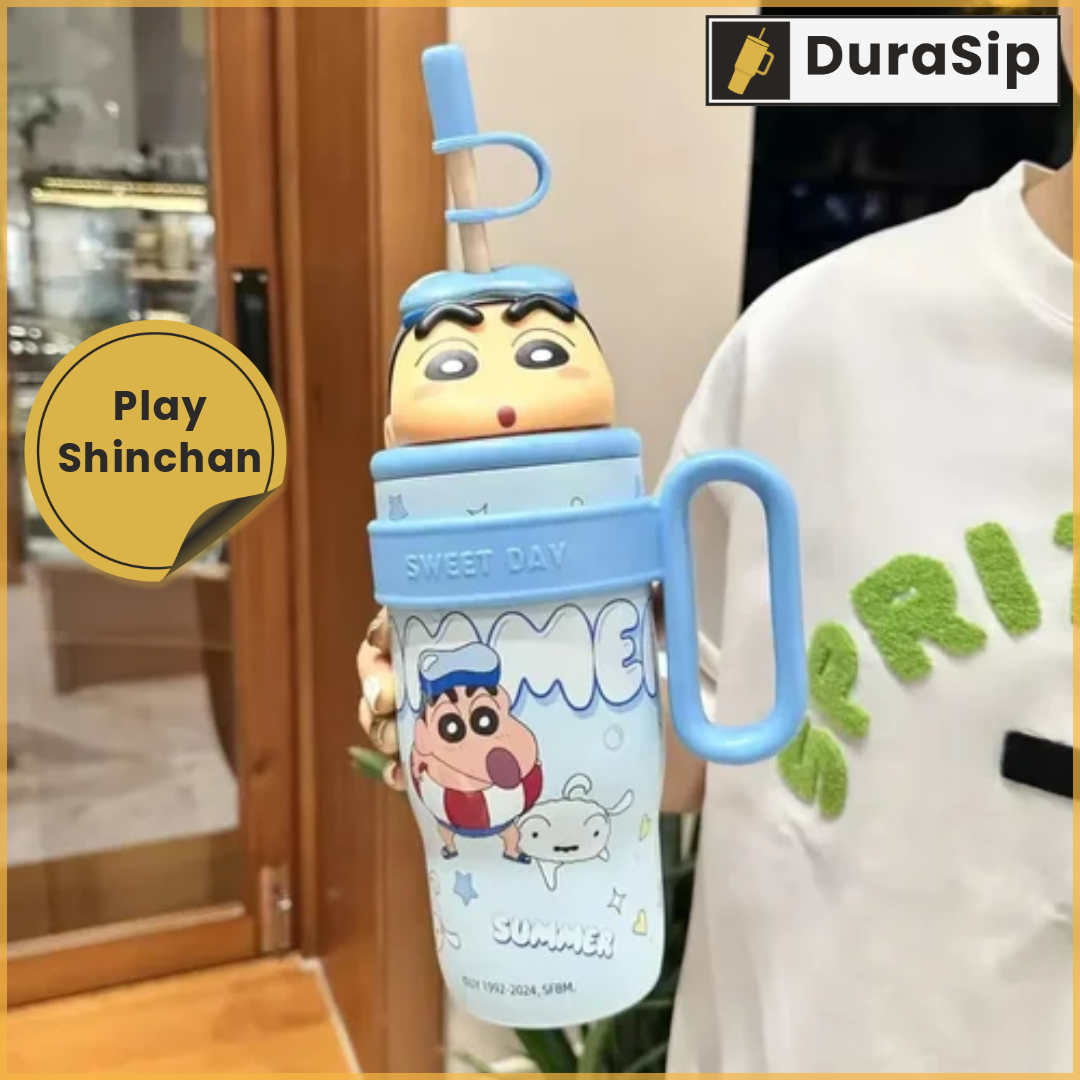 DuraSip Play Shinchan – 900ml Premium Insulated Bottle with 3D Character Top