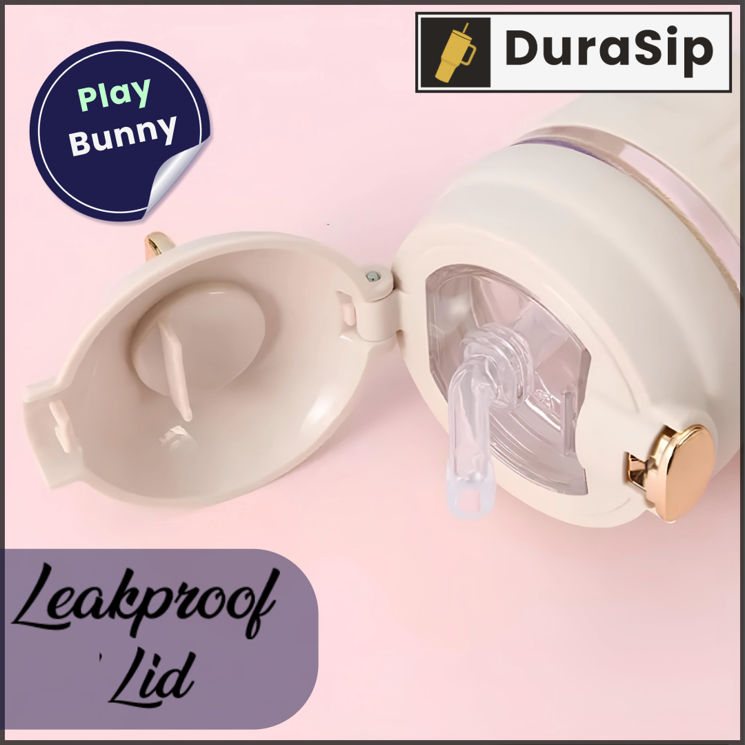 DuraSip Play Bunny – Premium Glass Sipper with Anti-Slip Silicone Grip for Kids