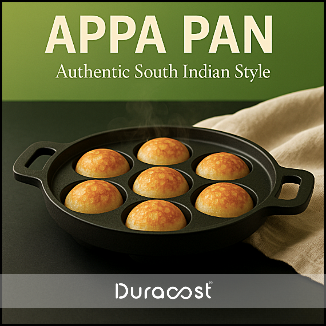 DuraCast® Cast Iron Appe / Paniyaram Maker – 7-Pit & 12-Pit | Traditional Taste, Modern Convenience