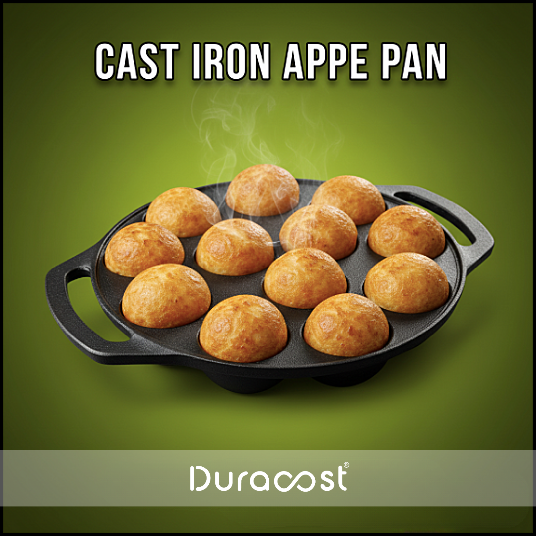 DuraCast® Cast Iron Appe / Paniyaram Maker – 7-Pit & 12-Pit | Traditional Taste, Modern Convenience