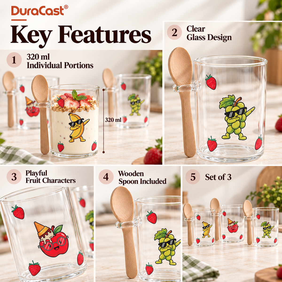 DuraCast Pudding Pods – Set of 3 | 320 ml Each