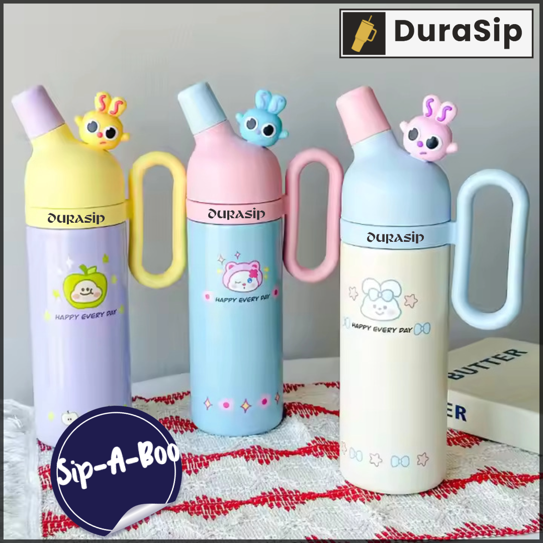 DuraSip Play Sip-A-Boo – Personalised 800ml Stainless Steel Bottle for Kids & Teens