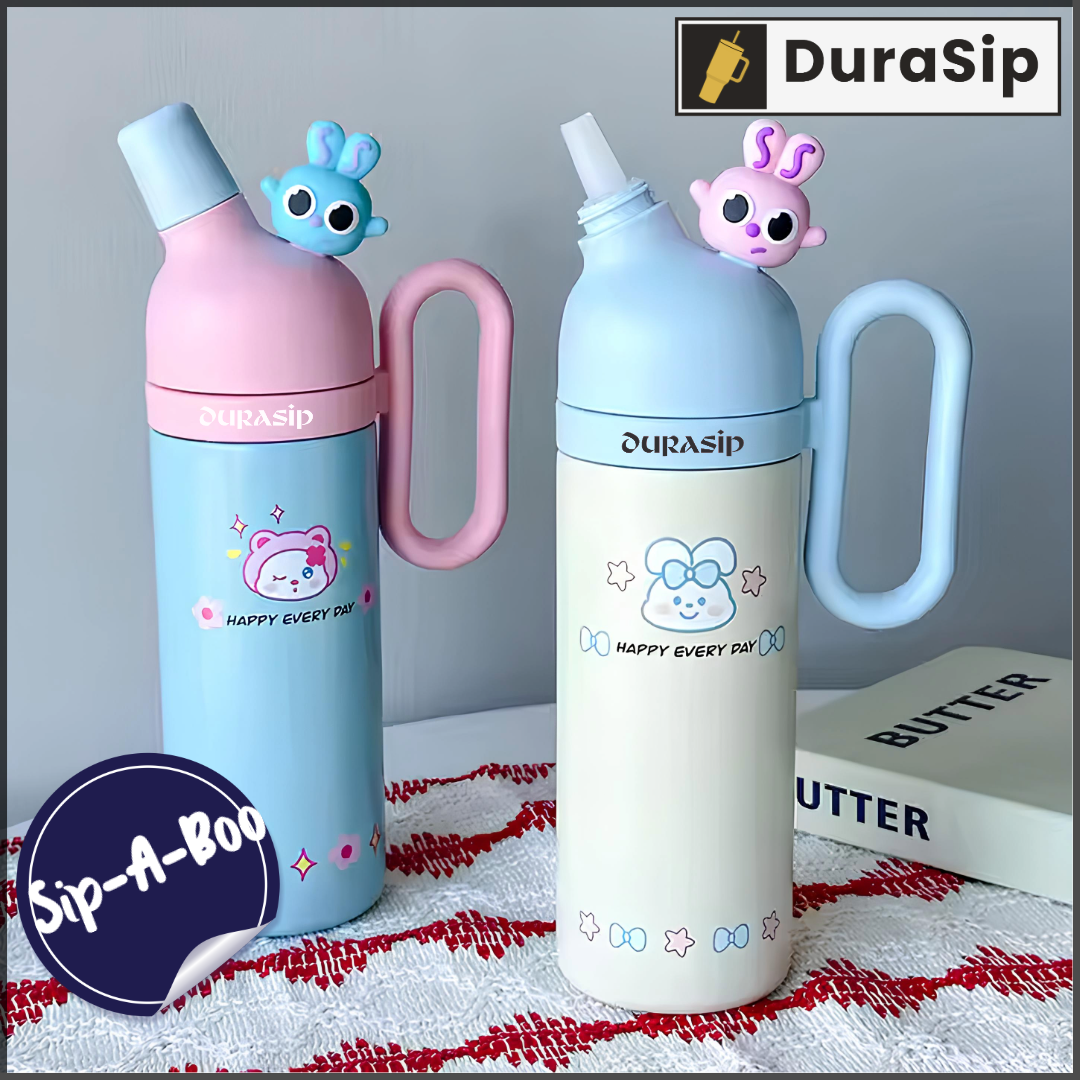 DuraSip Play Sip-A-Boo – Personalised 800ml Stainless Steel Bottle for Kids & Teens