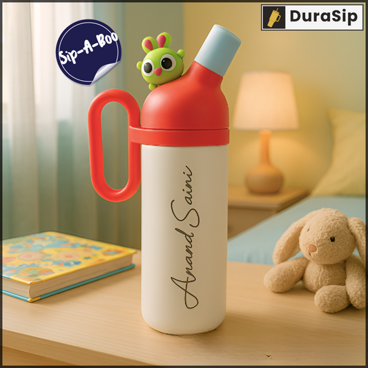 DuraSip Play Sip-A-Boo – Personalised 800ml Stainless Steel Bottle for Kids & Teens