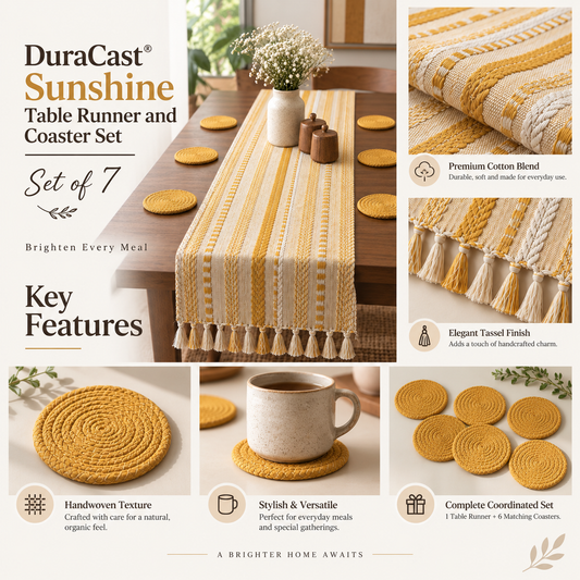 DuraCast® Sunshine Table Runner & Coaster Set