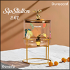 DuraSip™ SipStation 2.6L Premium Glass Beverage Dispenser with Golden Metal Stand & Leakproof Tap | Stylish Drink Dispenser for Juices, Mocktails, Water & Parties
