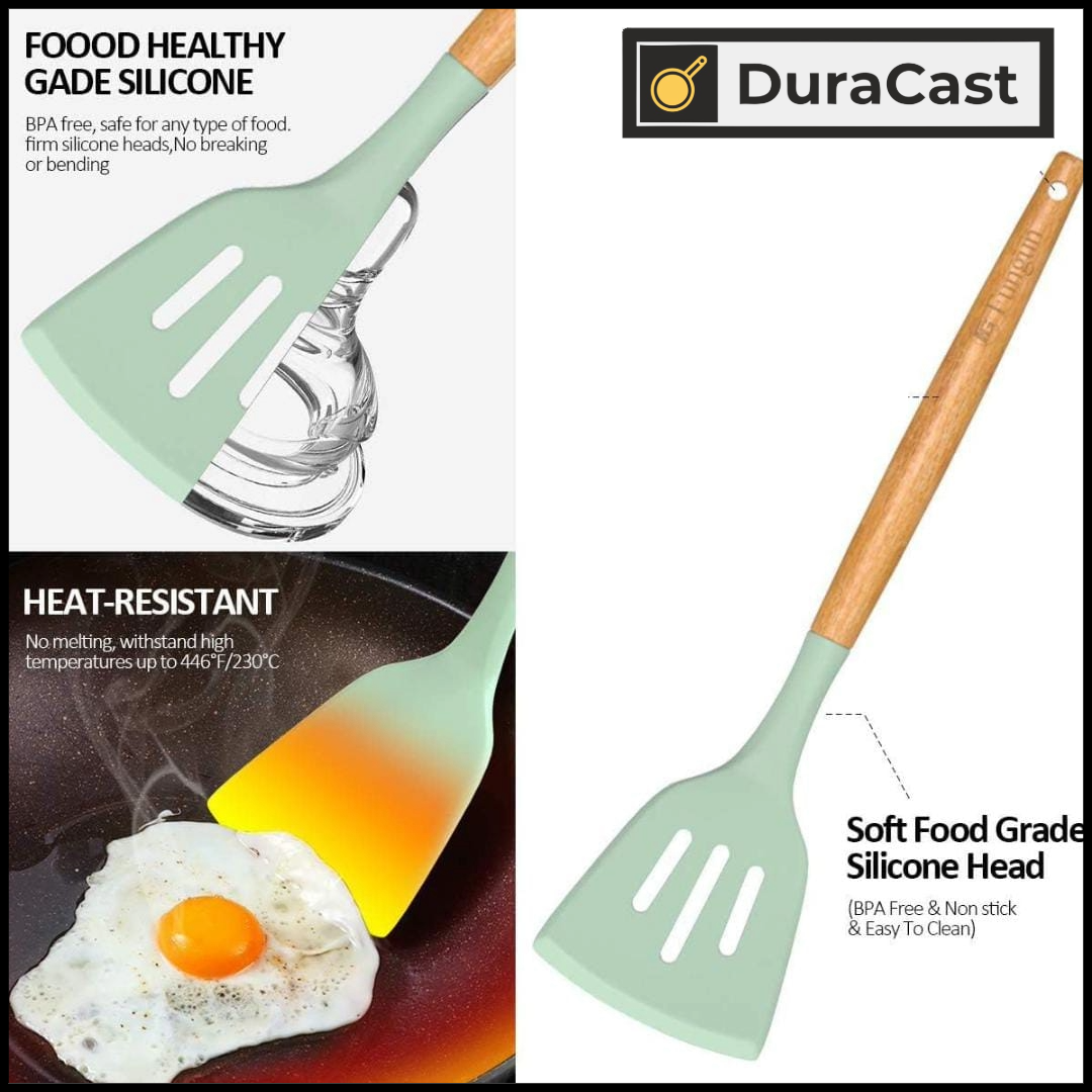 Set of 12 Premium Silicone Spatulas – Heat-Resistant, BPA-Free, & Aesthetic Kitchen Essentials