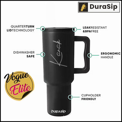1200 DuraSip Vogue Elite – Stainless Steel Vacuum Tumbler with Straw & Custom Name