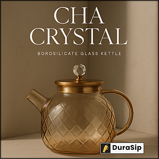 DuraSip Chá Crystal – Luxurious Borosilicate Glass Teapot for an Elevated Tea Experience