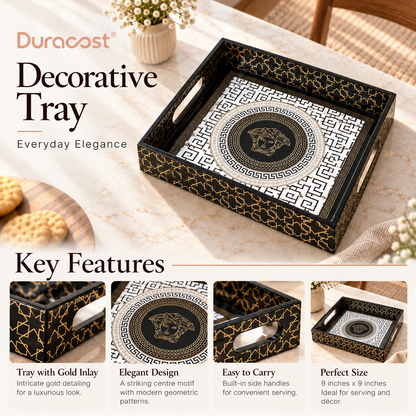 DuraSip™ Chá Crystal Luxe Tea Set – Borosilicate Glass Kettle with Amber Mugs & Optional Wooden Tray | Elegant Tea & Coffee Server Gift Set