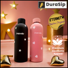 DuraSip Eternity Timeless Elegance– Personalised Premium Stainless Steel Bottle Set for Couples 600  ML each