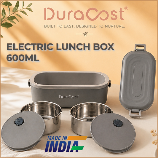 DuraCast® Electric Lunch Box Slim – 600ml Premium Food Warmer