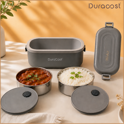 DuraCast® Electric Lunch Box Slim – 600ml Premium Food Warmer