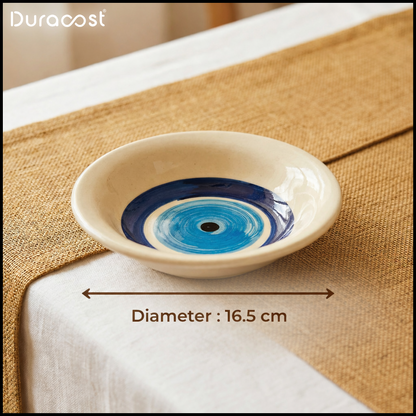 DuraCast® Evil Eye Bowls – Ceramic Serving Bowls Set of 3 | Multipurpose Bowls