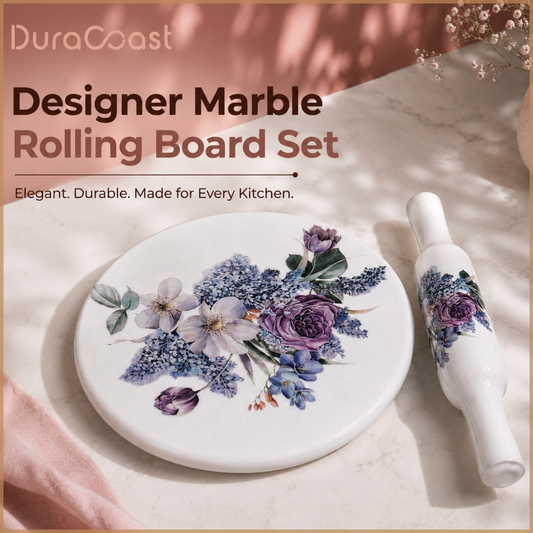 DuraCast® Marbella Marble Rolling Board Set