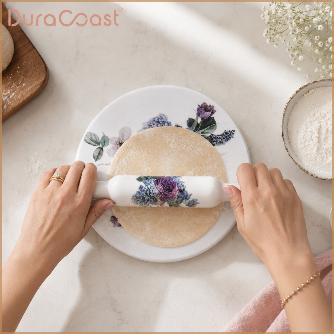DuraCast® Marbella Marble Rolling Board Set
