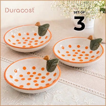 DuraCast® Orange Plates – Ceramic Plate Set of 3
