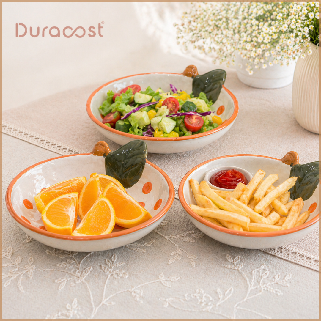 DuraCast® Orange Plates – Ceramic Plate Set of 3