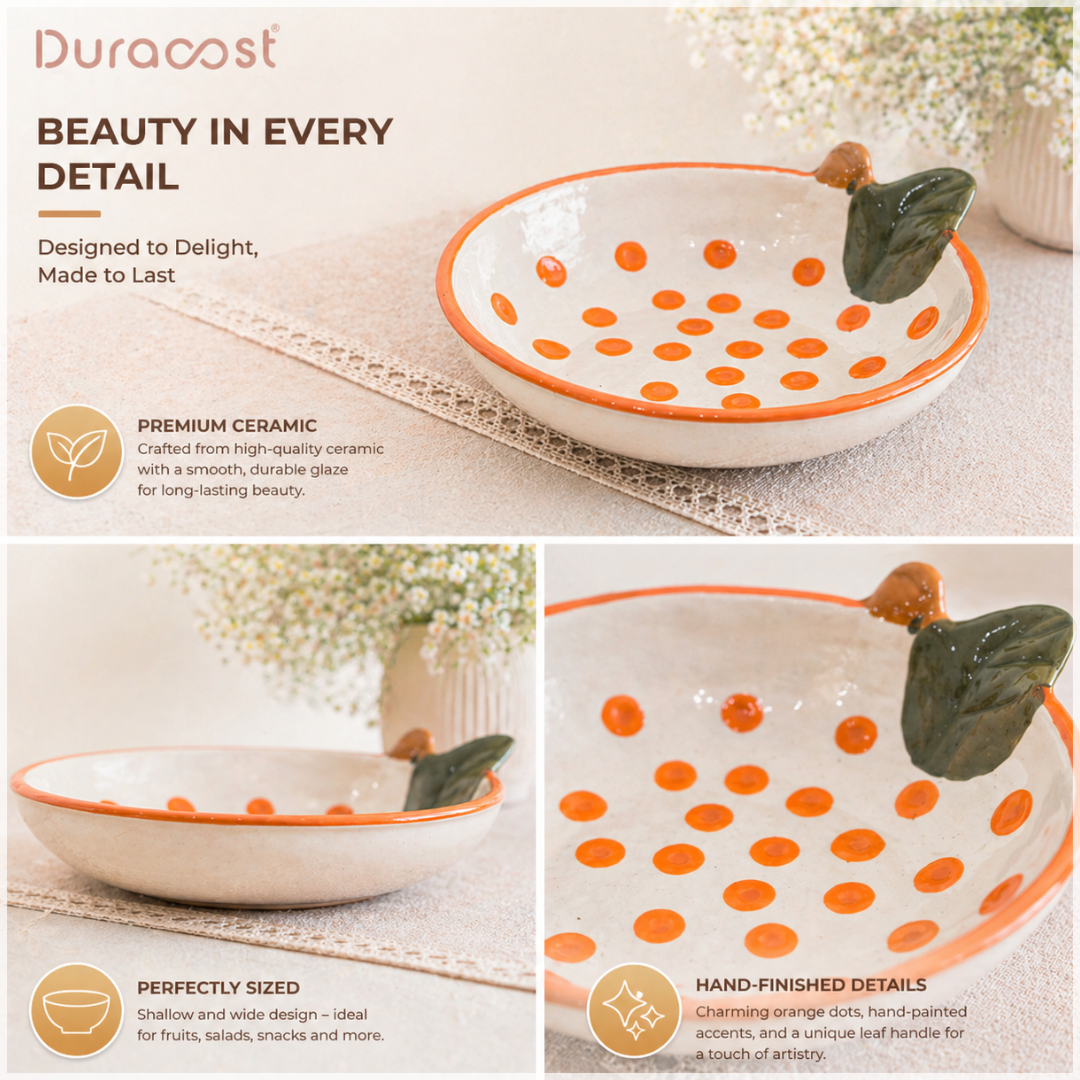 DuraCast® Orange Plates – Ceramic Plate Set of 3