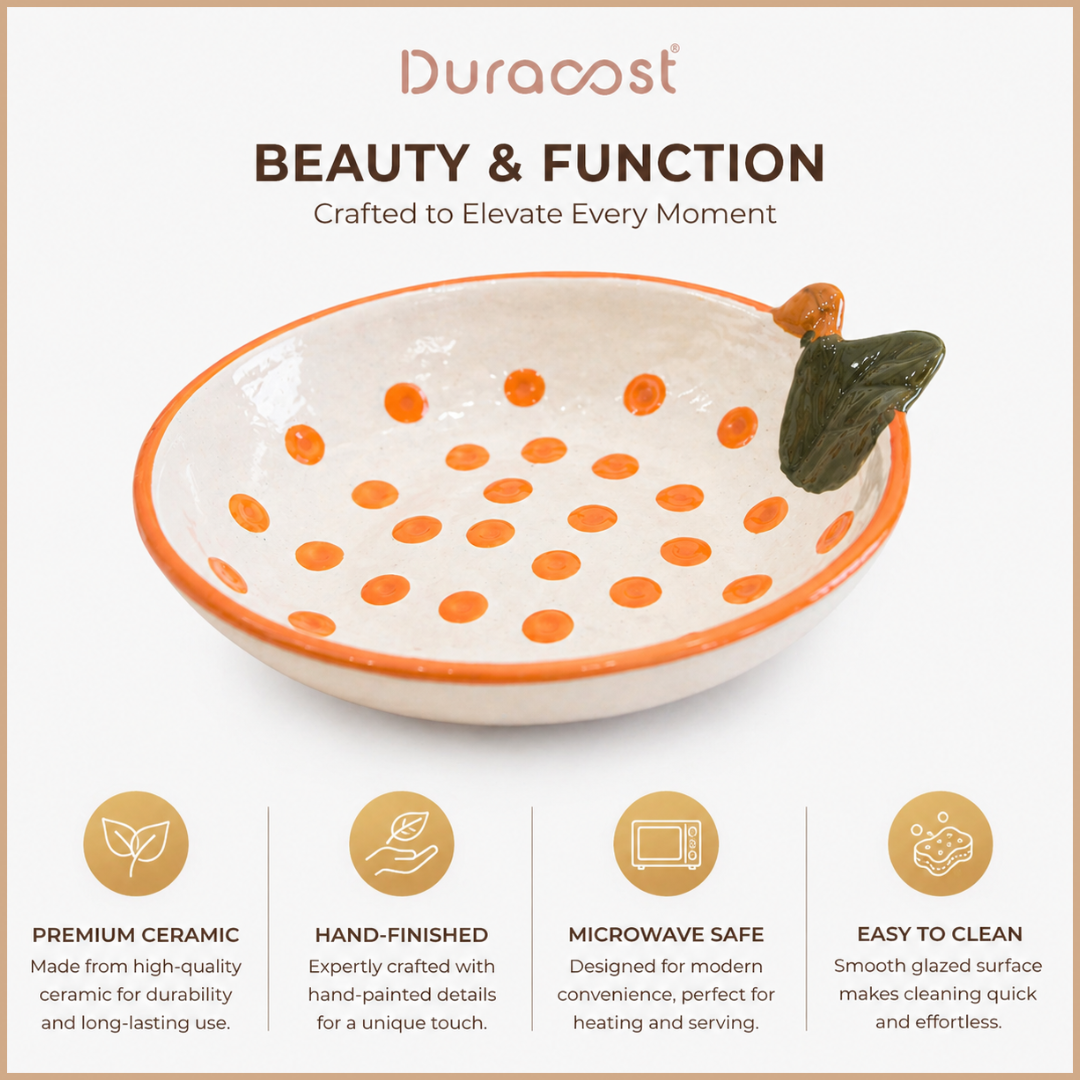 DuraCast® Orange Plates – Ceramic Plate Set of 3