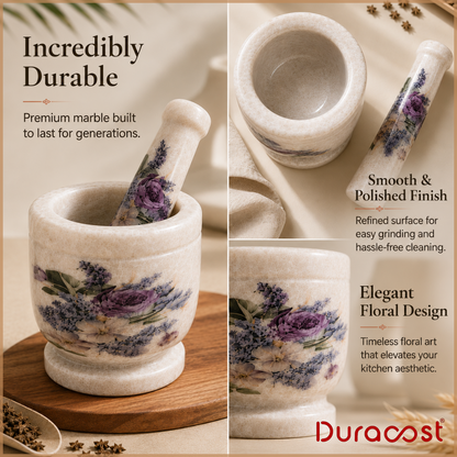 DuraCast® Smashini Designer Marble Mortar & Pestle Set