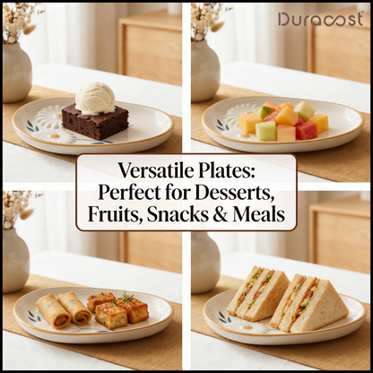 DuraCast® Sunny Plates – Handcrafted Ceramic Snack Plates Set of 3 | Designer Plates