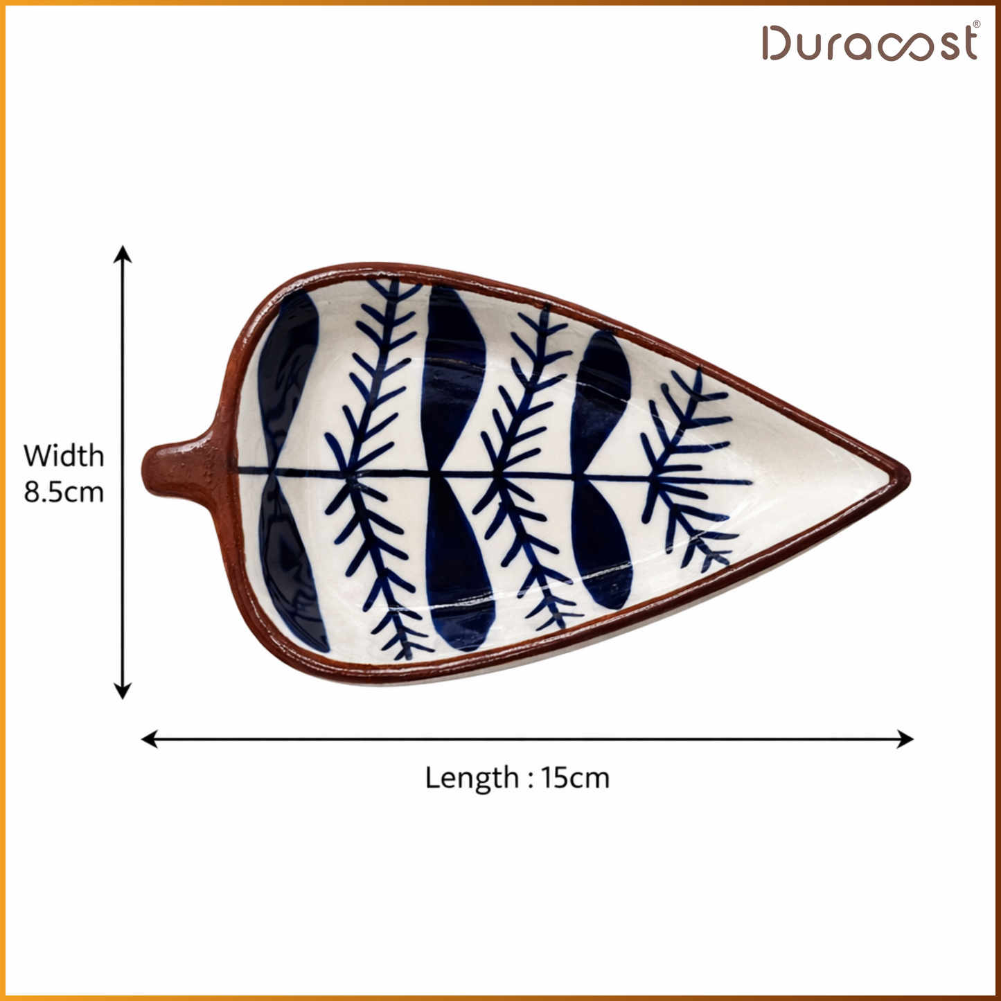 DuraCast® Treo Leaf Platter – Premium Snack & Chutney Server Set