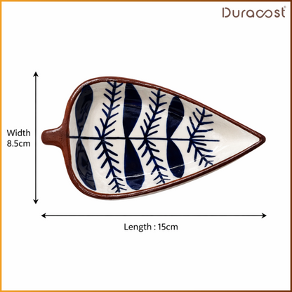 DuraCast® Treo Leaf Platter – Premium Snack & Chutney Server Set