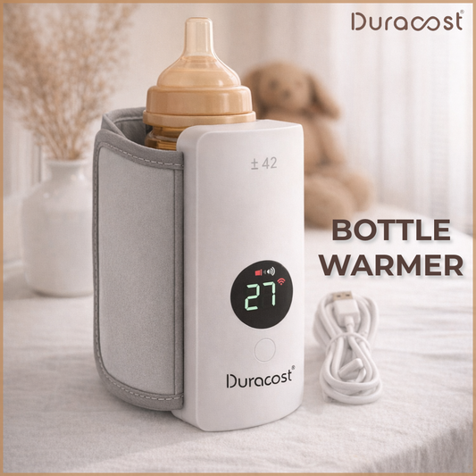DuraCast® WarmNest Portable Electric Bottle Warmer | Rechargeable, Temperature-Controlled Baby Milk Warmer