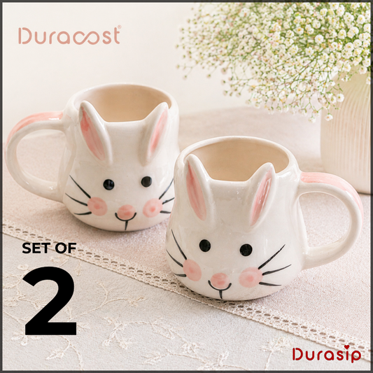 DuraSip™ Bunny Mugs – Ceramic Mug Set of 2