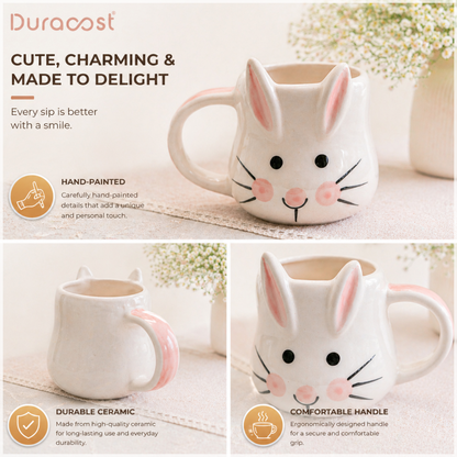 DuraSip™ Bunny Mugs – Ceramic Mug Set of 2