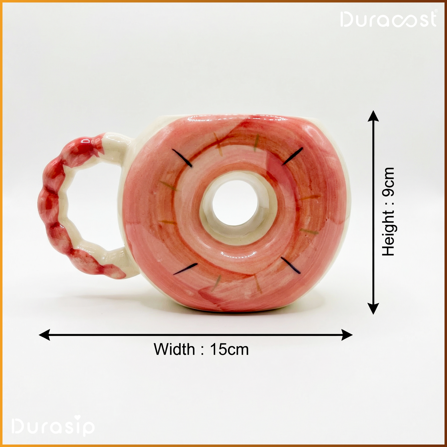 DuraSip™ Donut Mugs | Premium Ceramic Doughnut-Shaped Mugs – Set of 2