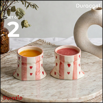 DuraSip™ Love Pouch – 300ml Ceramic Mugs (Set of 2)