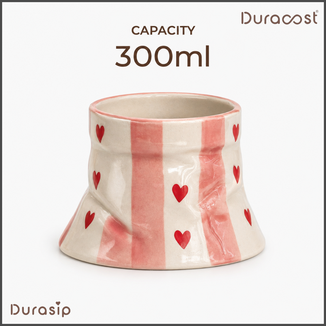DuraSip™ Love Pouch – 300ml Ceramic Mugs (Set of 2)