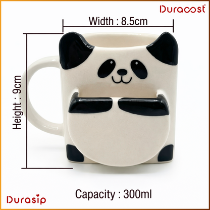 DuraSip™ Panda Soup Mugs – Premium Ceramic Panda-Shaped Mugs | Set of 2